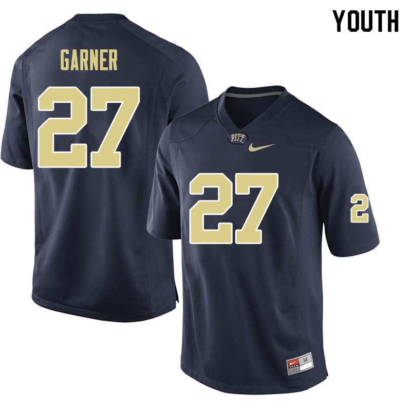 Youth #27 Bricen Garner Pittsburgh Panthers College Football Jerseys Sale-Navy